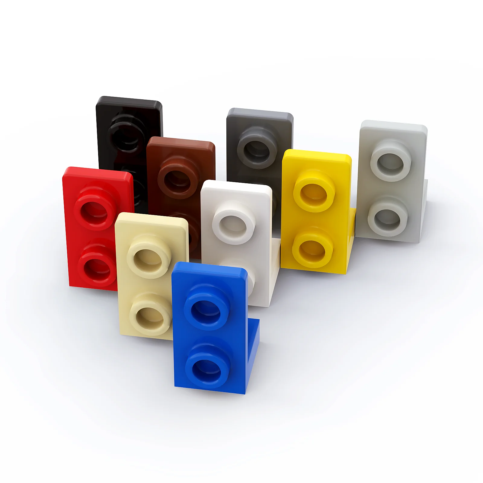 10ks MOC částí 73825 držák 1 x 1 - 1 x 2 obrácený kompatibilní cihly DIY assmble budova bloků částice kůzle puzzle hračka dar