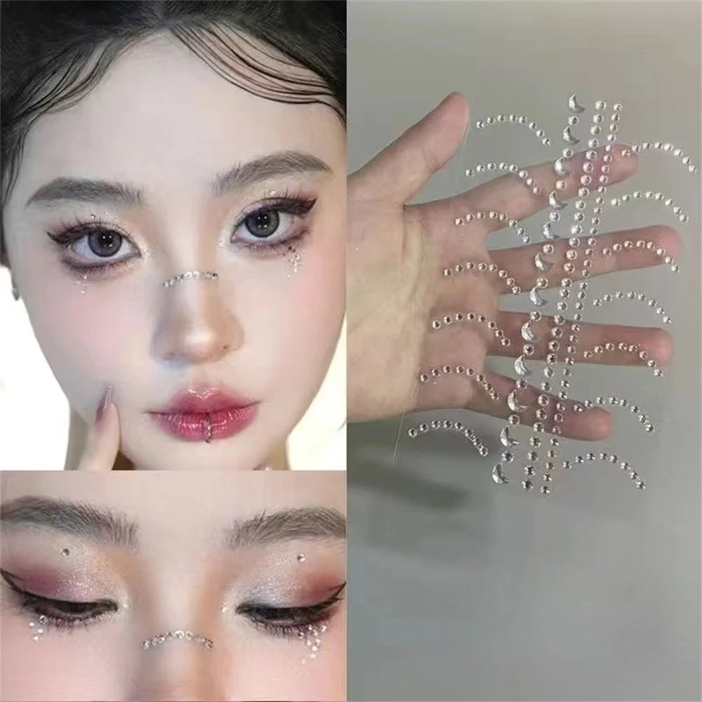 

Jewelry Stickers Red Facial Stickers Rhinestone Face Stickers Gentle For Stage Performances Christmas Valentine'S Day