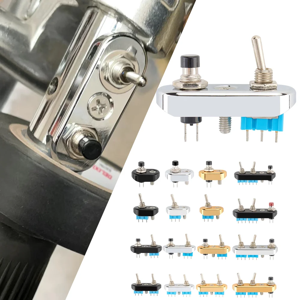 

Motorcycle 7/8" 1" Handlebar Mini Switch Block Push Button Retro Toggle Switche for Harley Touring Cafe Racer Bobber Chopper