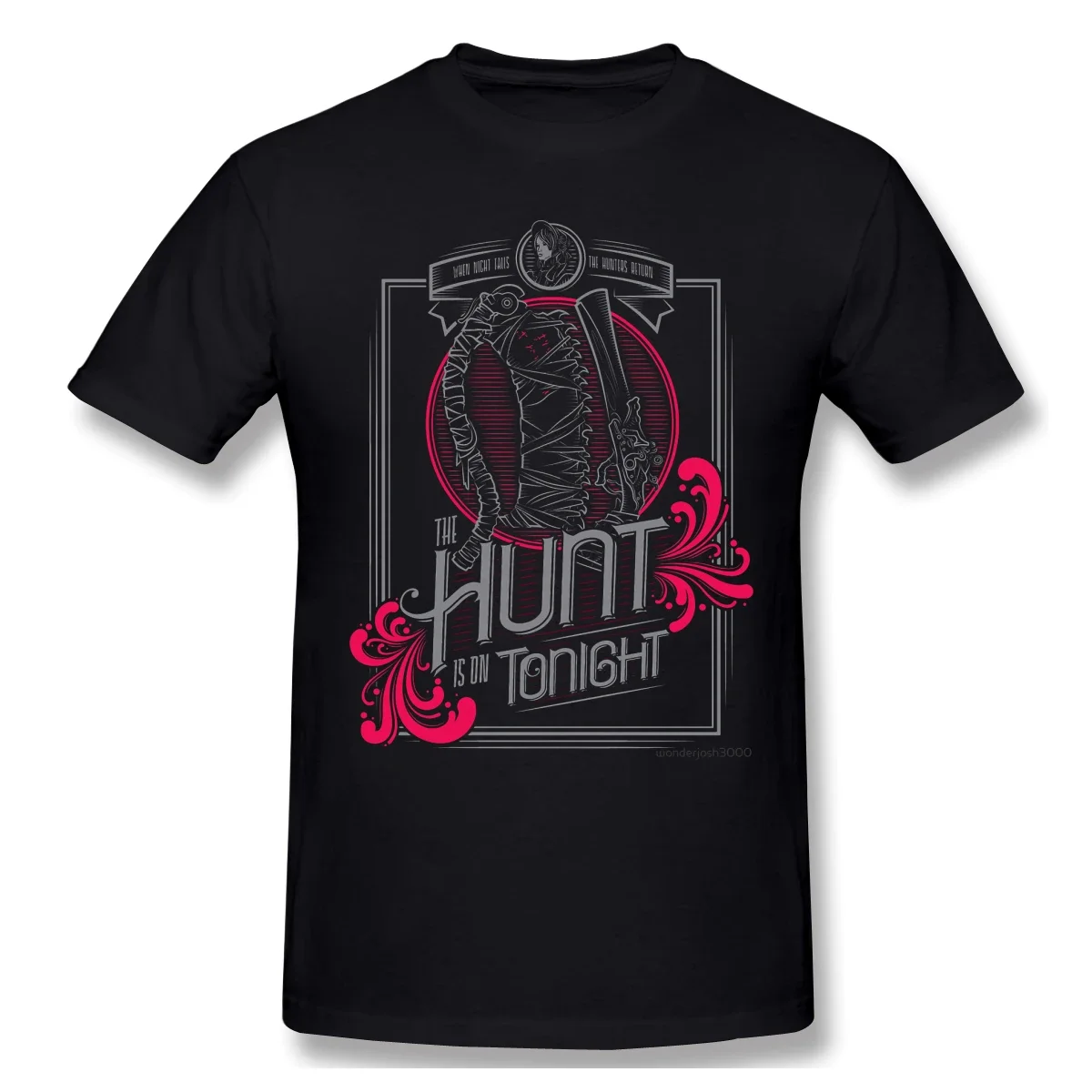 The Hunt T Shirt popular men's short sleeve men White Bloodborne ARPG games printed Tshirt Summer large TShirts Cotton tops