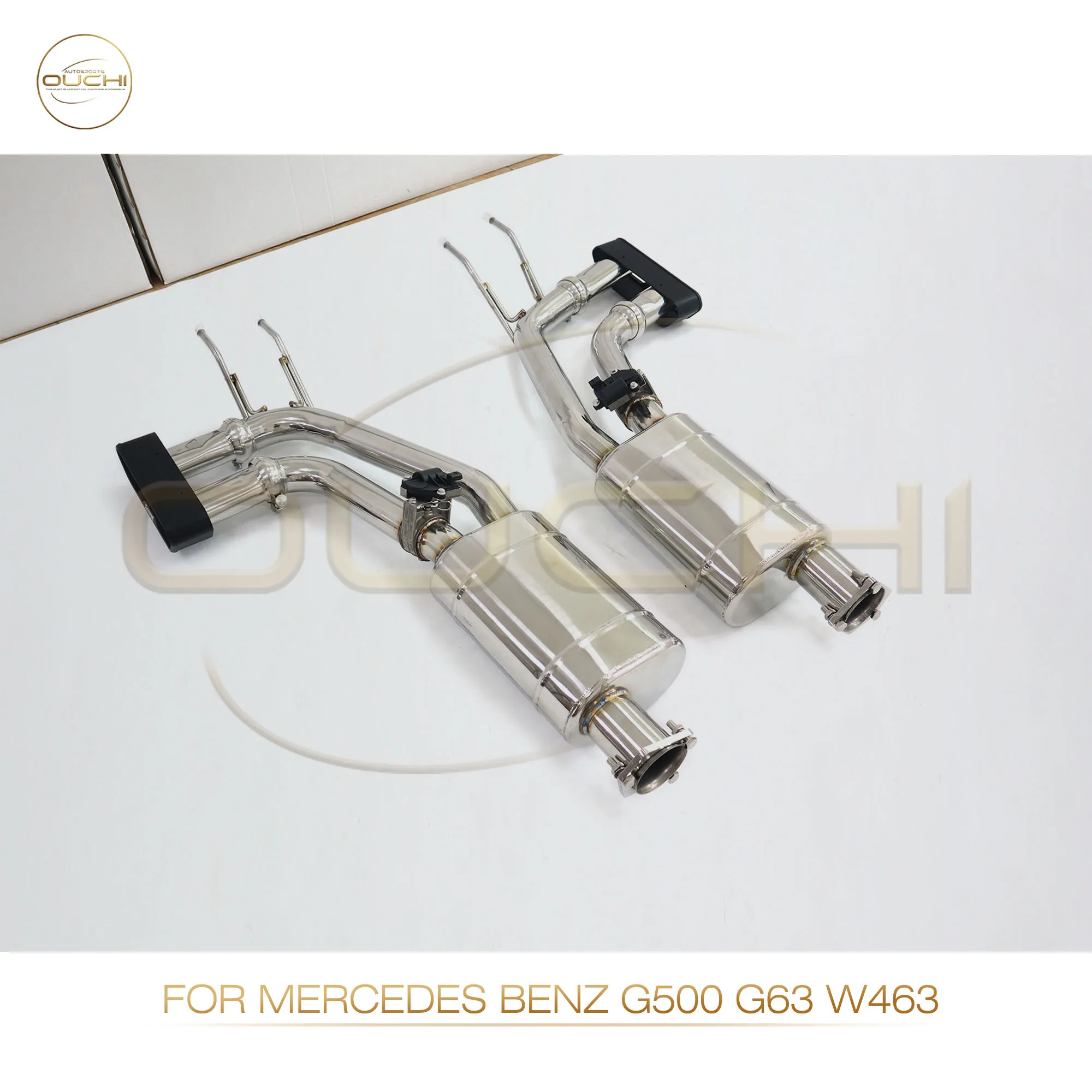 

OUCHI High Flow Performance Catback для Mercedes Benz G500 G63 W463, электронный клапан из нержавеющей стали, наконечники глушителя, выхлоп