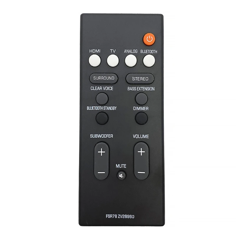 2024 New Remote Control FSR78 ZV28960 For Yamaha Front Surround System YAS-106 YAS-207 ATS-1060 YAS-107 ATS-1070 Control Speaker