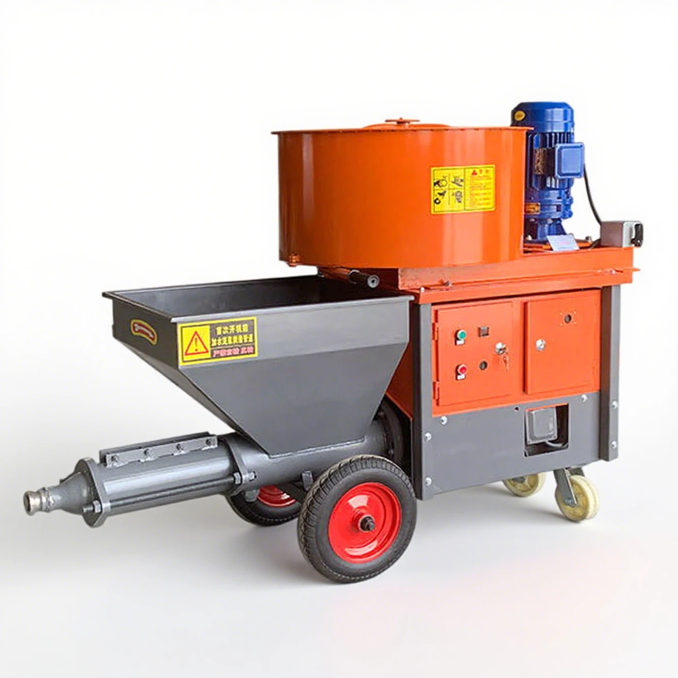 Mortar Spraying Machine Wall Plaster Shotcrete Gun Electric 380V 7.5KW 100L High-Pressure for Tunnel Support Self-leveling