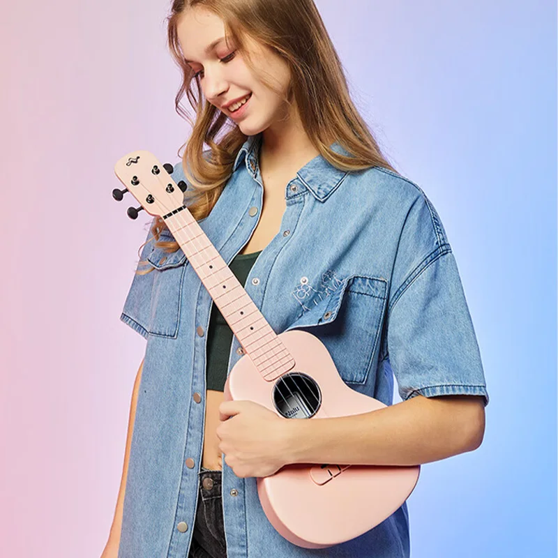 Ukelele de concierto TOM para niños adultos principiantes Ukelele de viaje de fibra de carbono de 23 pulgadas con kit para principiantes con bolsa, selección, correa y cuerdas.