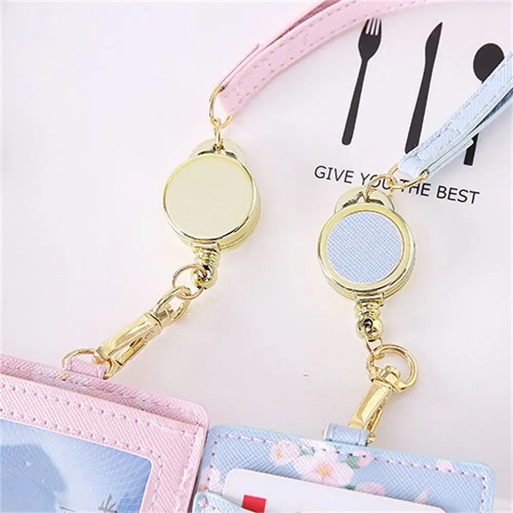 Portable Office Supplies Pass Card Keyrings Sakura Credit Card Lanyard Card Holder ID Card Holder Bus Card Cover Business Card