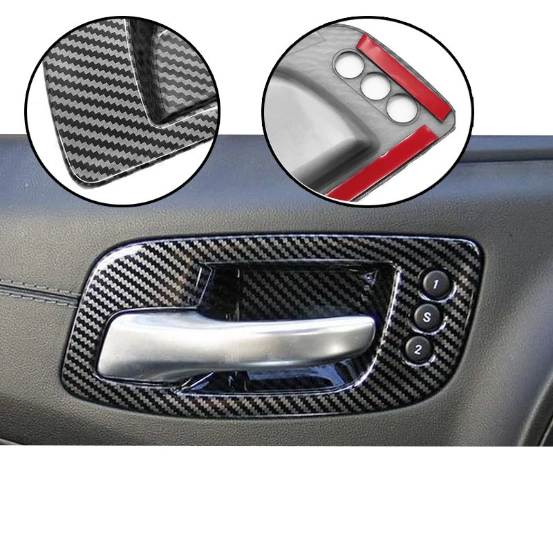 5 Stück für Dodge Charger 2011-2021 Auto-Innentürgriff-Schalenabdeckung Kratzschutz-Dekorrahmen für Dodge Chrysler 300 2015-2021 – Detail 6