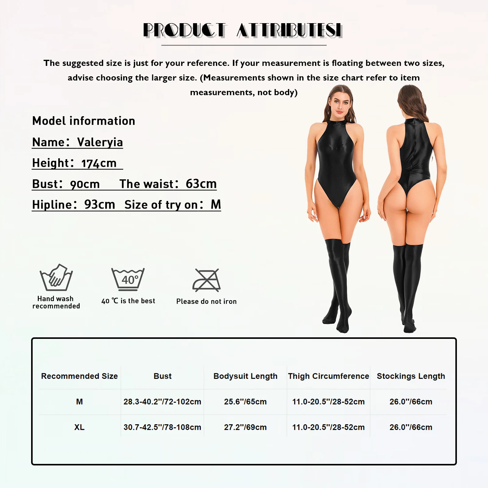 Womens Glossy Bodysuit Swimsuit Solid Color Mock Neck Sleeveless Leotard with Thigh High Stockings Swimwear Nightwear Clubwear