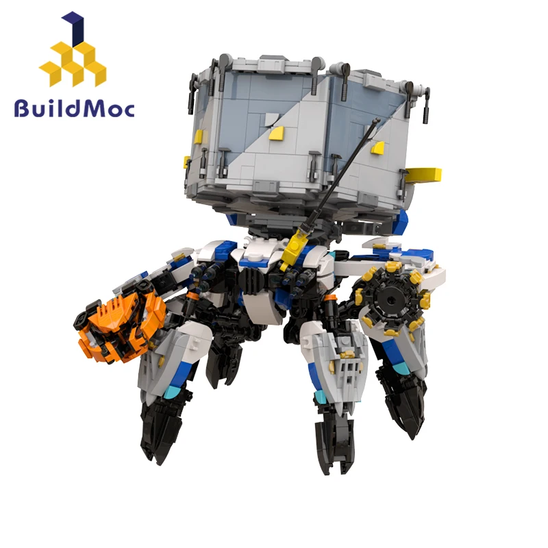 

BuildMoc New Horizon Shell Walker Building Blocks Set Zero Dawn Mecha Thunder Monster Bricks Toy For Children Birthday Xmas Gift