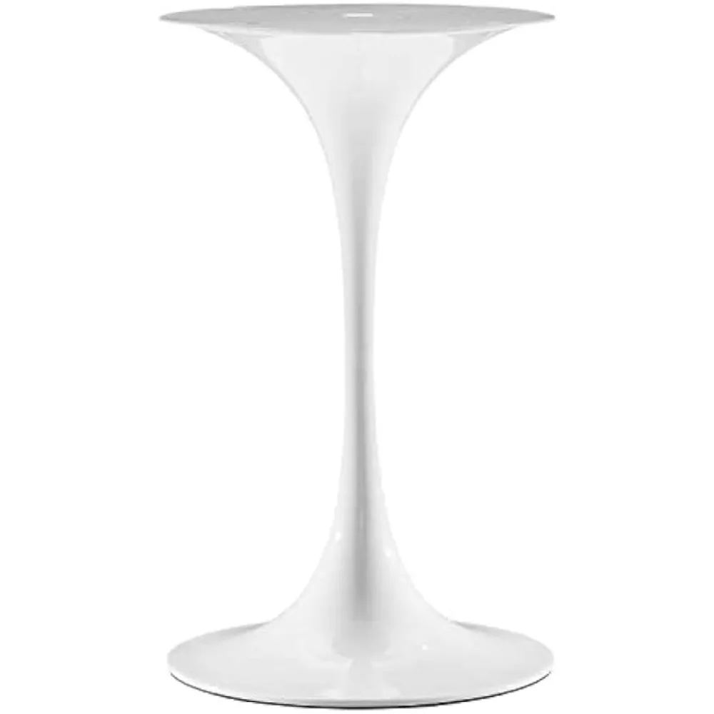 طاولة جانبية رخامية مستديرة بلمسة نهائية بيضاء #4