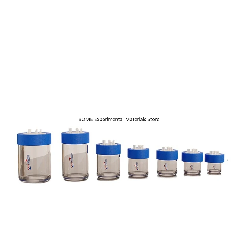 5 Port Sealed Electrochemical Cell 3 Electrodes 2 Gas Holes System for Electrolysis Experiments