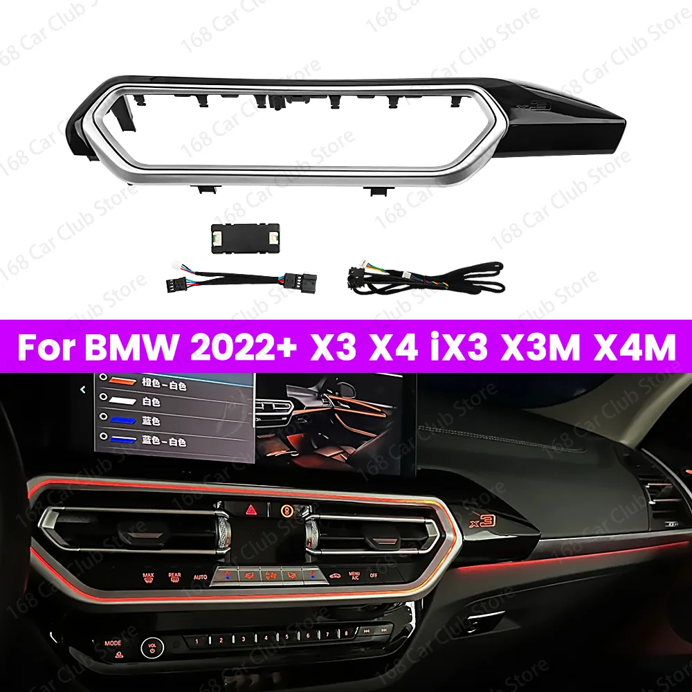 

For BMW X3 X4 G01 G02 IX3 X3M X4M Auto Center Vents Decorative Lamp 11 Colour Car LED Console Air Outlet Ambient Lights