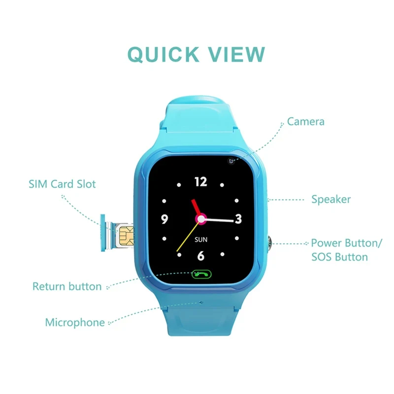 Kids 4G Smart Watch SOS GPS Location Video Call Sim Card For Children SmartWatch Camera Waterproof Watch For Boys Girls Relojes