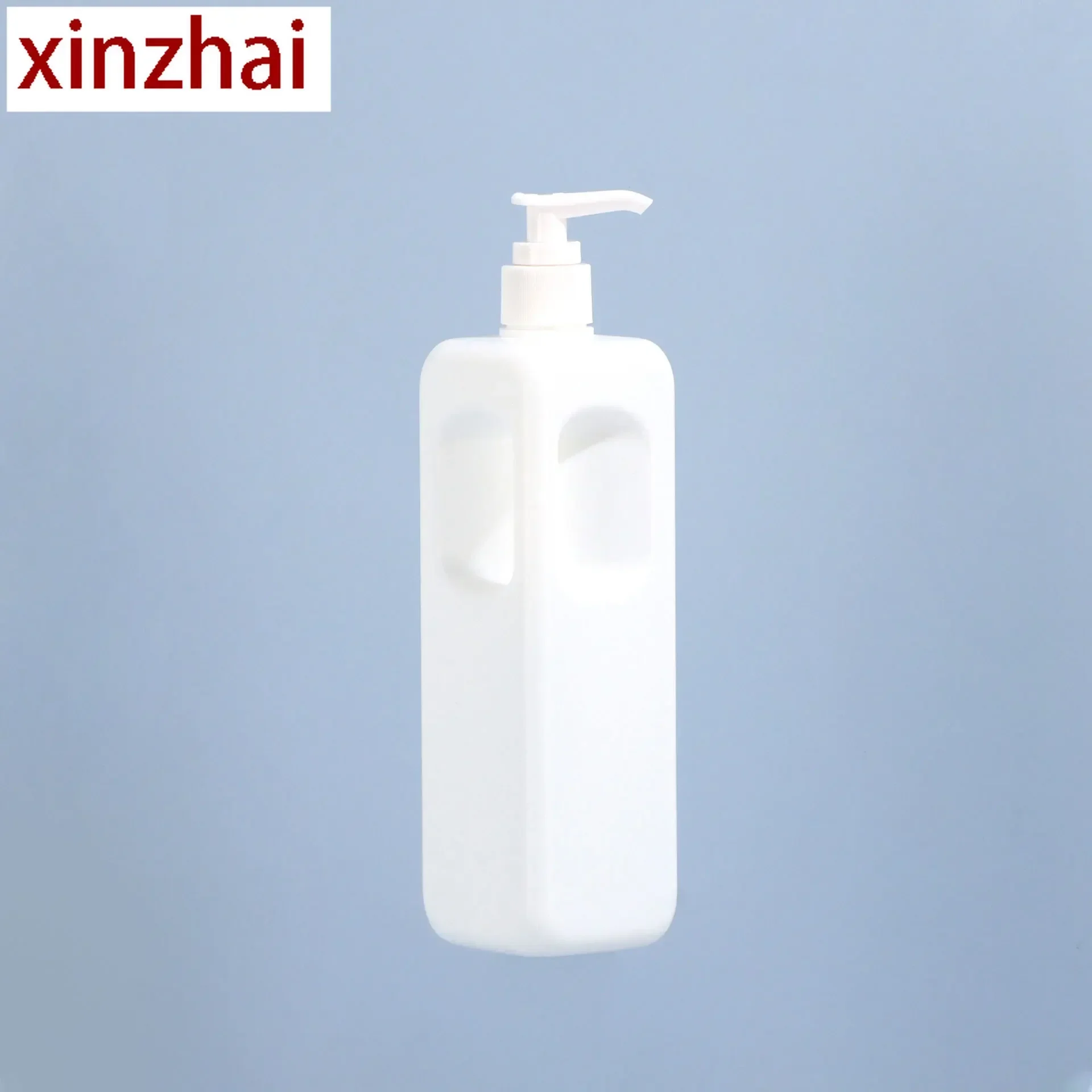 Detergent dispensing lotion bottle hand sanitizer press bottle 500ml white hdpe square plastic bottle bathroom accessories