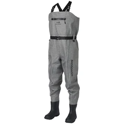 Bassdash Men Boot Foot Waders Ultra High Strength Gray Plaid Fishing Hunting Chest Waders Long Trousers With Boots