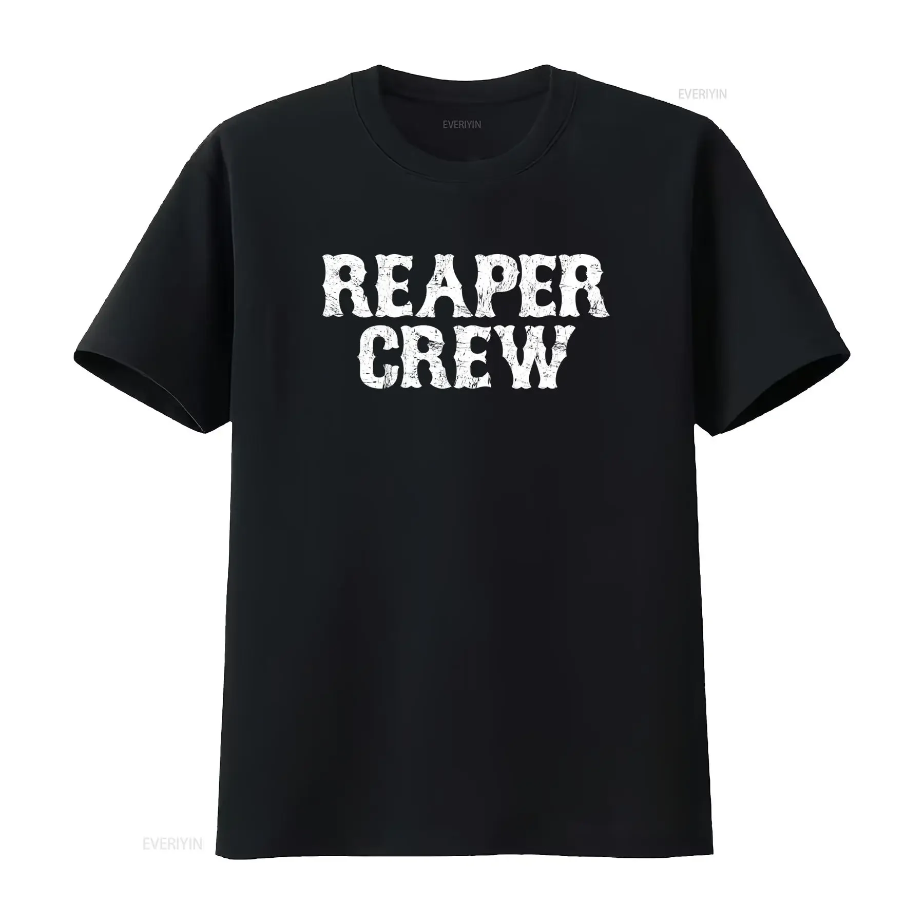 Camiseta Oficial Sons Of Reaper Crew Tejido Grueso 100 Soa con Logotipo y Emblema Cuello Redondo Casual Ligeramente Elástico