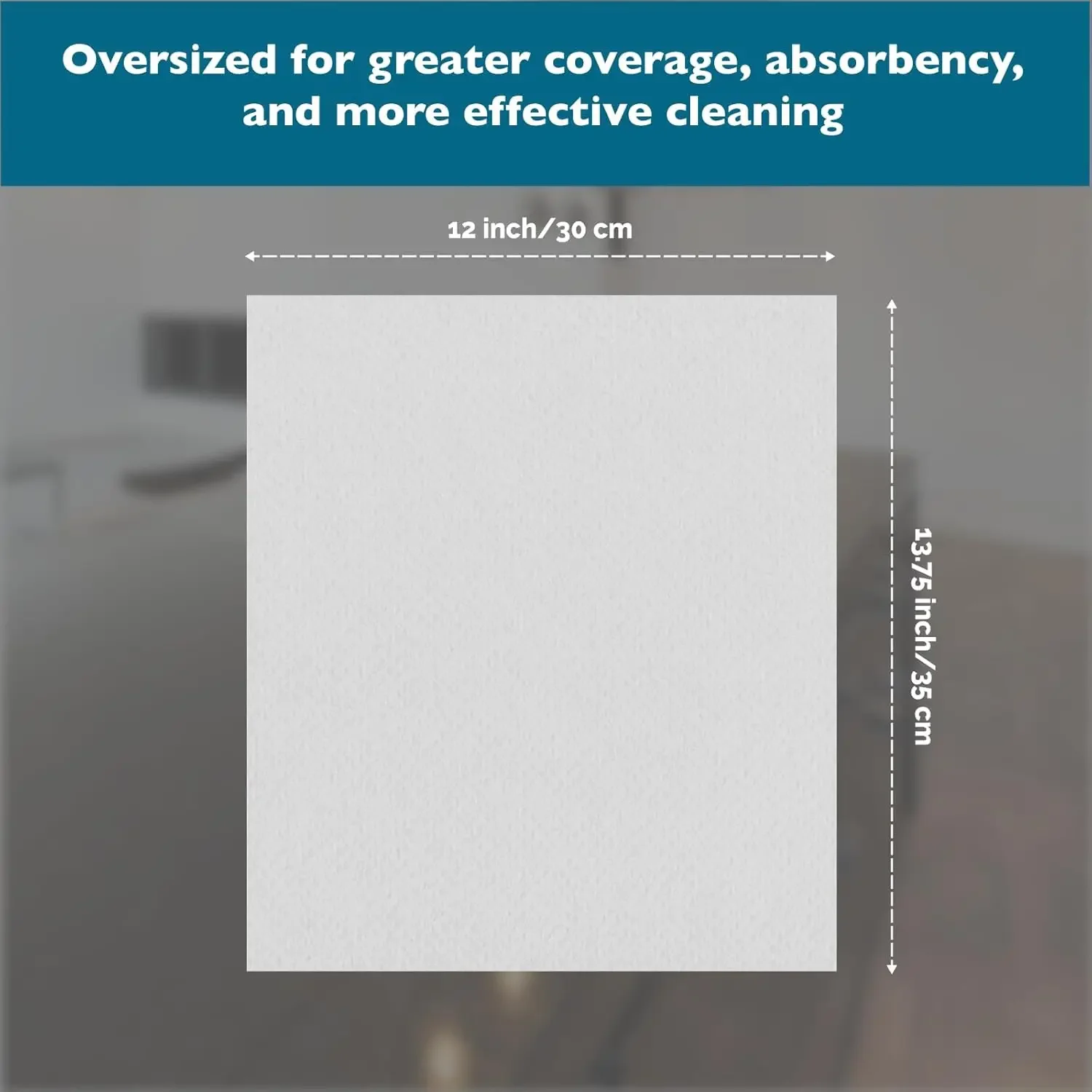 Extra Large Disposable Microfiber Wipes - Lint-Free, Strong & Versatile, Solvent-Resistant, Use Dry or with Water, Cleaners