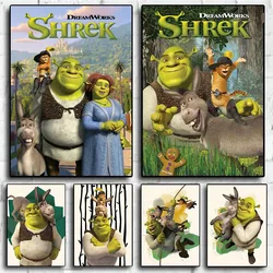 Abstract Shrek 2 Movie The Trio Posters Print Cartoon Funny Donkey Canvas Painting Wall Art Pictures For Living Room Home Decor