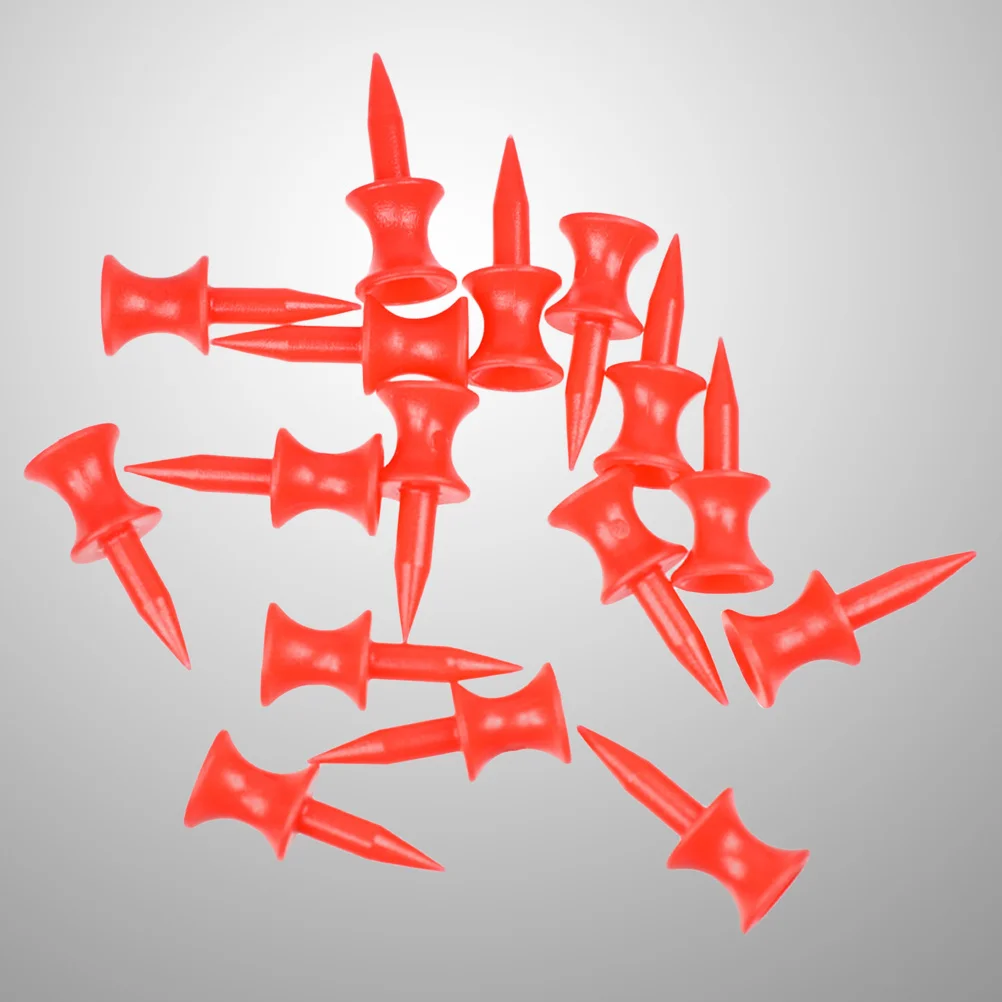 50Pcs Doppel-Deck Rot Kunststoff Golf Tees Leichte Harte 30Mm Ball Tees Driving Range Matte Training Tools Golfer geschenk