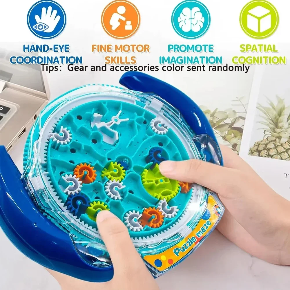 UFO Puzzle créatif labyrinthe magique Transparent Puzzle Cube de vitesse boule roulante magique 3D labyrinthe jouets pour enfants jouets anti-Stress