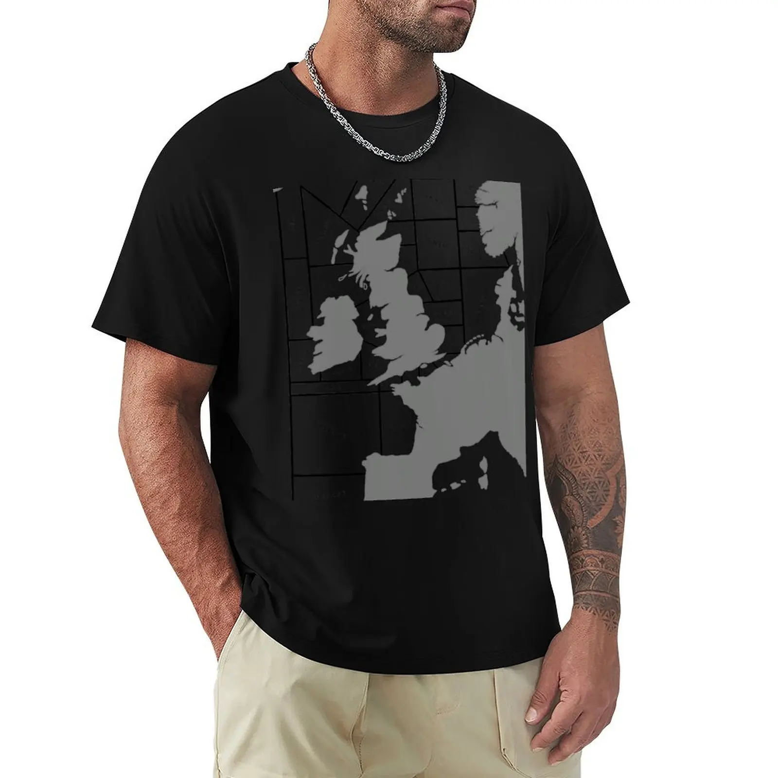 Shipping Forecast UK Map - Labelled T-Shirt vintage anime shirt plus size clothes anime tshirt anime shirts men