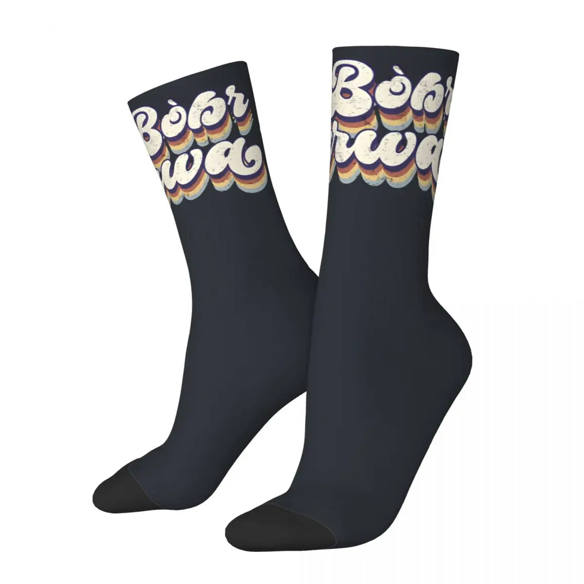 Funny Crazy Bobr Kurwa Beaver Cool Sock for Men Hip Hop Vintage Kurwa Bobr Bober Happy Seamless Pattern Printed Boys Crew Sock