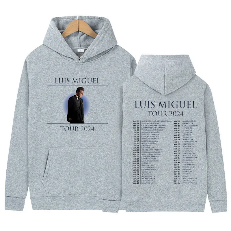 Singer Luis Miguel Tour 2024 New Print Hoodie Men\'s Hip Hop Retro Pullover sweatshirt Casual Fashion clothing Oversized Hoodies