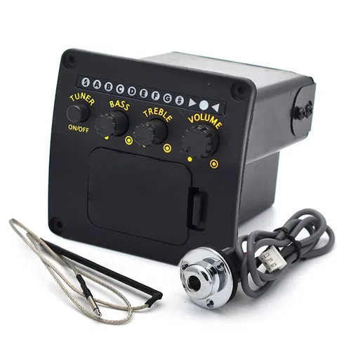 Imagen 1 del producto Sintonizador pastilla de guitarra preamplificador exquisito Piezo EQ sistema ecualizador de reparación ligero compacto duradero práctico