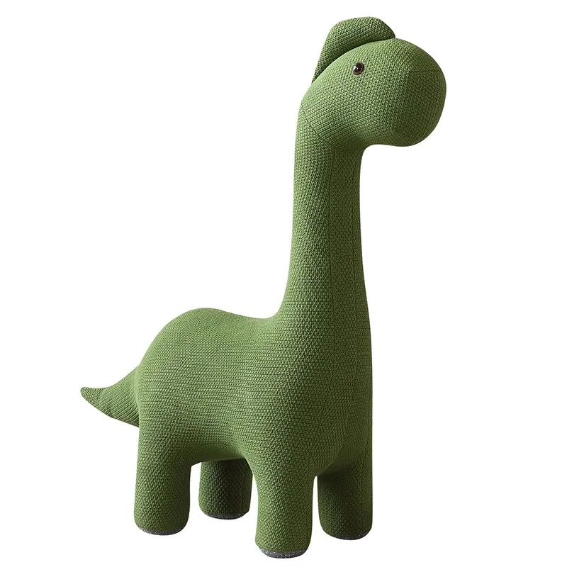 Dinosaur mount doll animal stool modeling seat living room cartoon knitted seat children's creative sofa chair