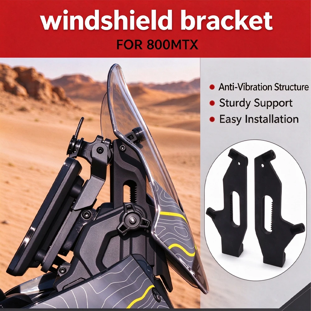 Windshield Bracket FOR 800MTX Motorcycle Windscreen Support Holder Windshield Mount Bracket Anti-Vibration Easy Installation