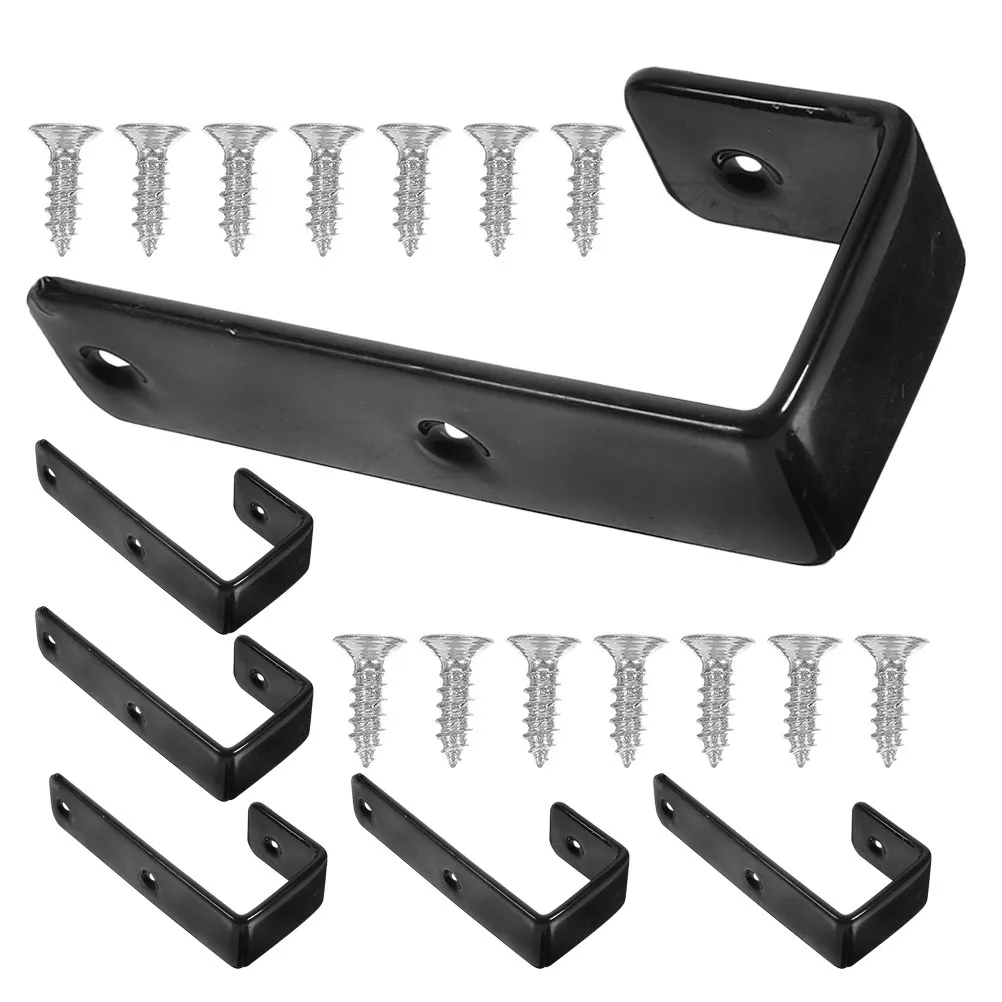 6Pcs Bunk Bed Ladder Holder Solid Iron L Shaped Hook with Rubber Coating for Bedroom Bunk Bed Ladder Bracket Hanging Organizer