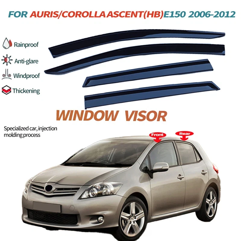 

Для TOYOTA AURIS E150 COROLLA (HB) 2006-13 оконный козырек, дефлектор бокового окна, защита от атмосферных воздействий, защита от дождя от солнца