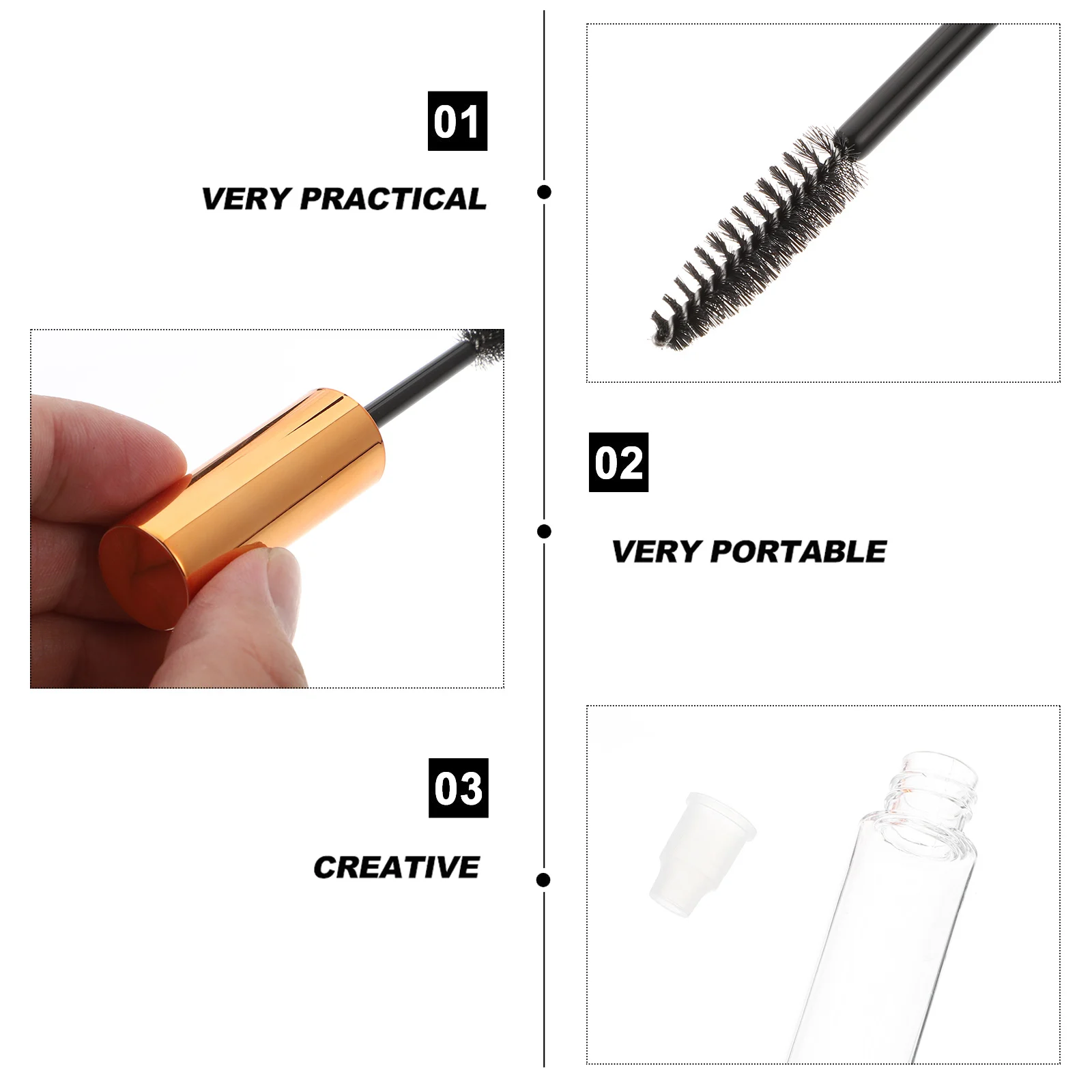 

10pcs 10Ml Empty Growth Serum Empty Lash Tube Bottle Eyelash Mascara Container Container Travel Mascara Tube Bottle