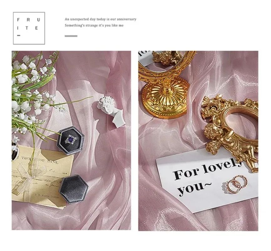 Oil Painting Gauze Photo Background Cloth Jewelry Gourmet Manicure Advanced Photography Decoration Ornaments Ins Photo Props