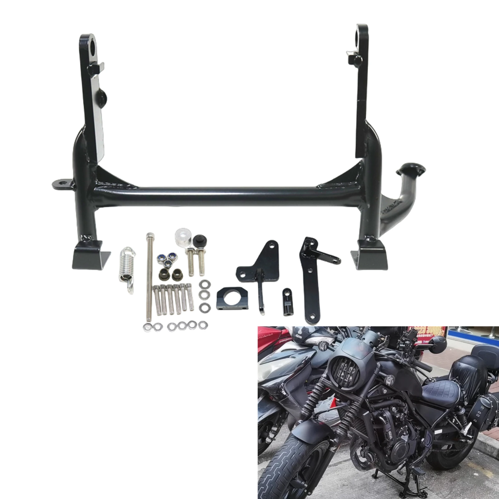 For Honda Rebel CMX300 CMX500 2017-2024 Motorbike Center Kickstand Stand Holder Support Bracket