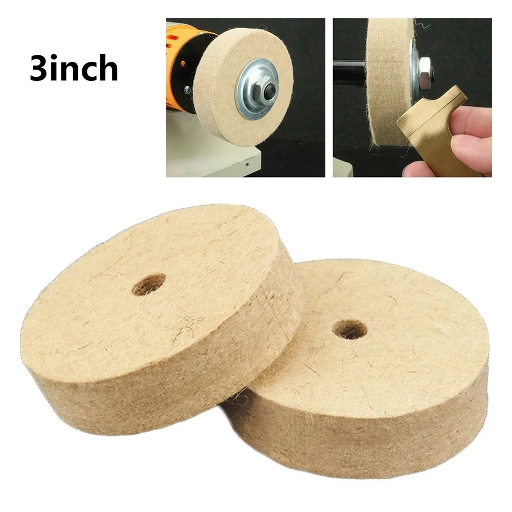 

3 Inch Wool Felt Polishing Wheel 3\\'\\' Beige Grinding Wheel Polisher Disc Replacement.accessory Rotary Tool Spare Tool