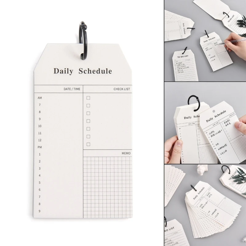 Daily Planner Notepad Undated Planner Sheets Schedule Pad Memo Pad Planner to Do List Daily Notepad Spirals