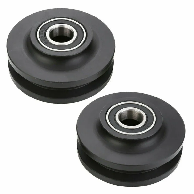 2pcs Barn Door Wheel Grinding Spraying Barn Door Wheel Replacement Closet Hardware Kit Roller Cabinet Pulley