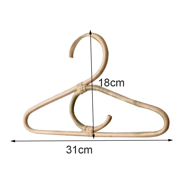 New Rattan Clothes Hanger Style Baby Kids Garments Organizer Rack Children Hanger Kids Room Decoration Hanger for Clothes Scarf