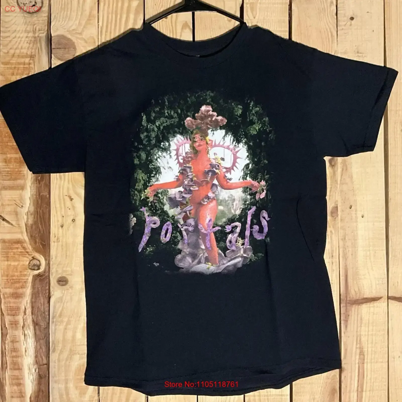 Melanie Martinez Portals Album T Shirt Surreal Fairy Black Men s Medium long or short sleeves vintage Washed Casual graphic