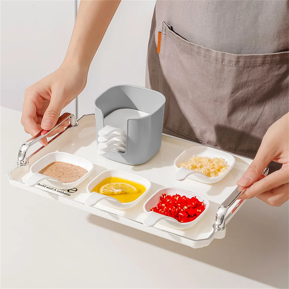 6Pack Plastic Sauce Serving Bowls Dipping Bowls With Handles And Stacking Storage For Candies Desserts Appetizers Nuts Seasoning