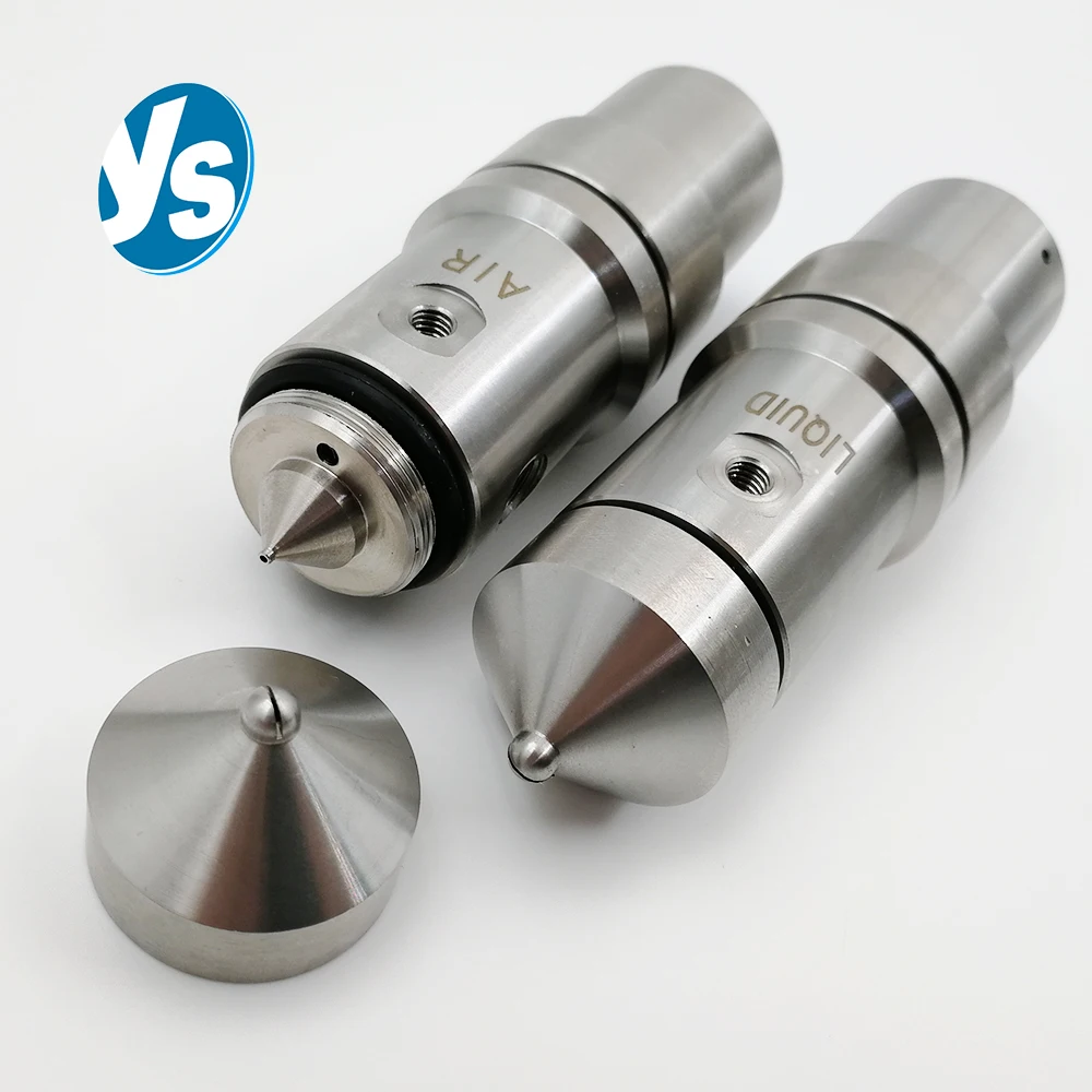 316 Stainless Steel Air Atomizing Nozzle 5-10 Micron Hyperfine Anti-Drip Mist Nozzle for Industrial Painting Humidification