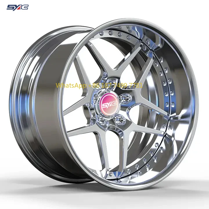 

SYAC 2-piece Chrome Customization Aluminium Alloy Wheels 18-22 Inch Supplier Direct Selling Multiple Spoke Rims