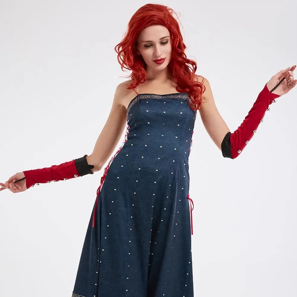 

Game Triss Cosplay Costume Glove Halloween Uniform Triss Merigold Cosplay Women Sexy Party Dress Carnival Outfits Accessories