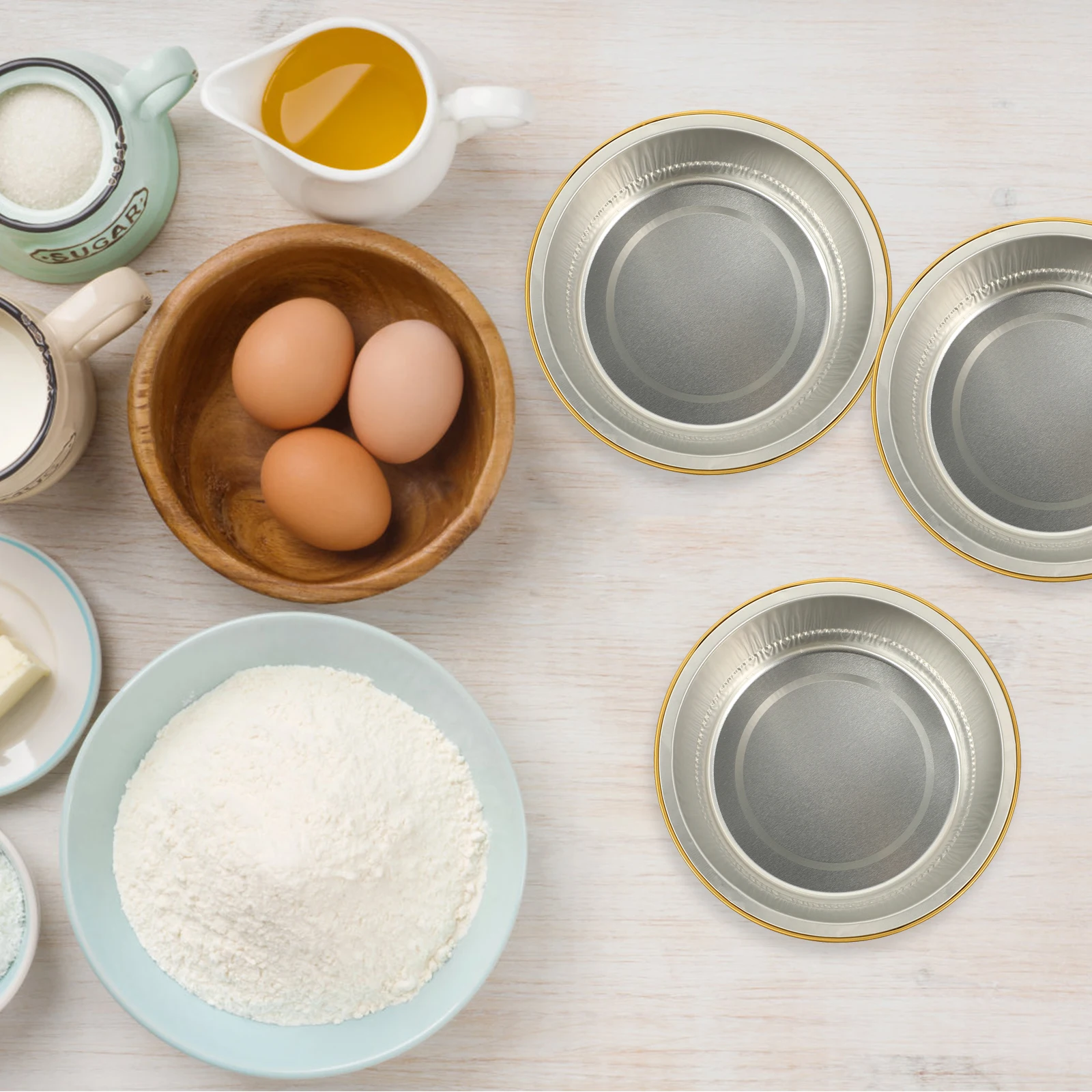 

10pcs Cake Bowl Box Set Thickened Aluminum Foil Food Container Baking Accessories Camping Grill Box For Bbq Picnic Party Outdoor