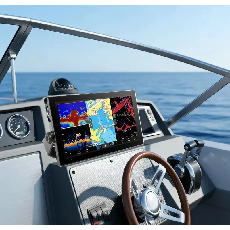 21.5 Inch Sunlight Readable Marine Monitor 1500Nits IP67 Waterproof Touchscreen Display for Boat GPS Navigation System Yacht