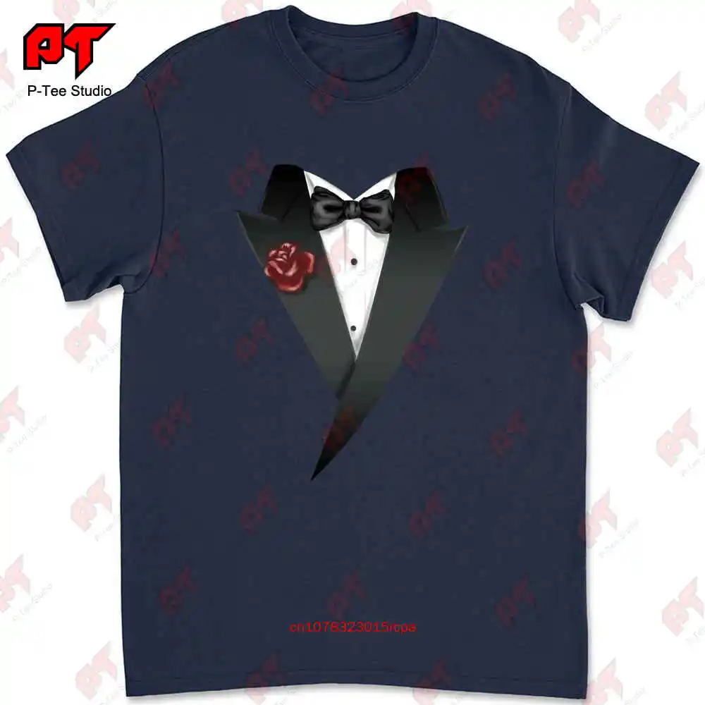 Tuxedo Bow Tie Carnival Party T-shirt LDDZ