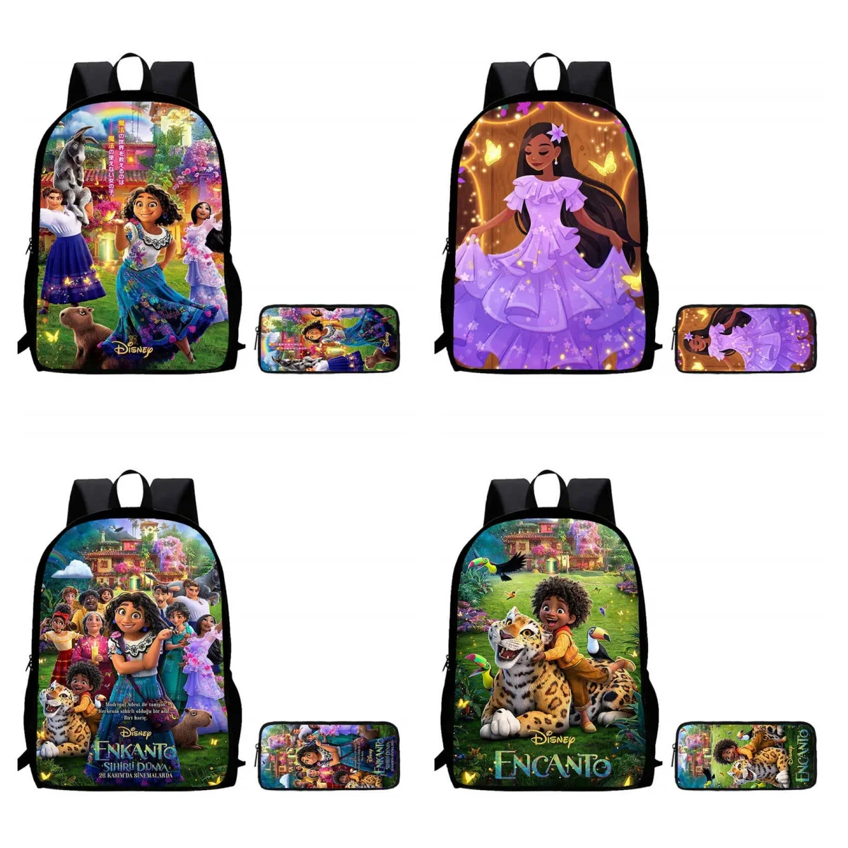 

2Pcs Set Disney School Backpack for Age 5-10,Light Weight Kids Backpack,Cartoon ENCANTO School Bags for Boys Girl,Best Gift