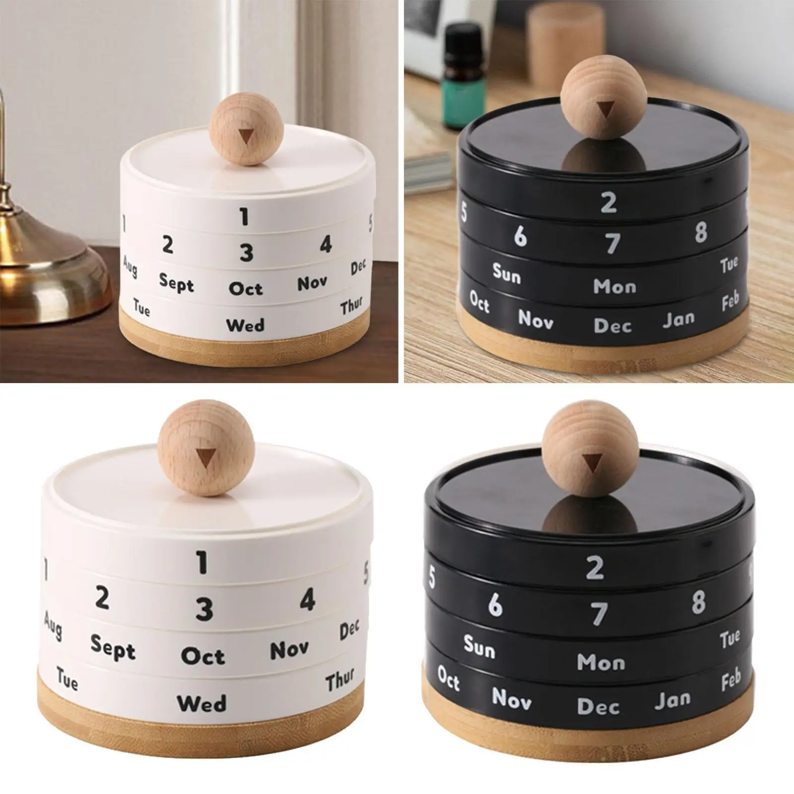 Calendrier perpétuel Calendrier perpétuel rotatif pour bureau de cheminée scolaire