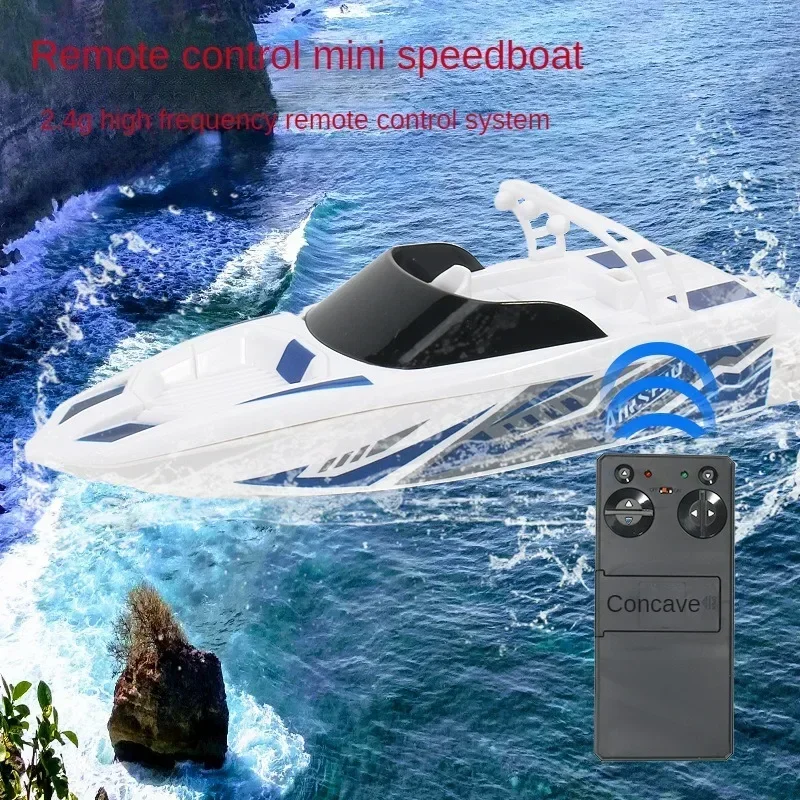 Mini barco Rc de 2,4 Ghz, Control remoto, recargable, doble Motor, barco de carreras, regalo RTR, playa, niño, niña, regalo de cumpleaños para niños
