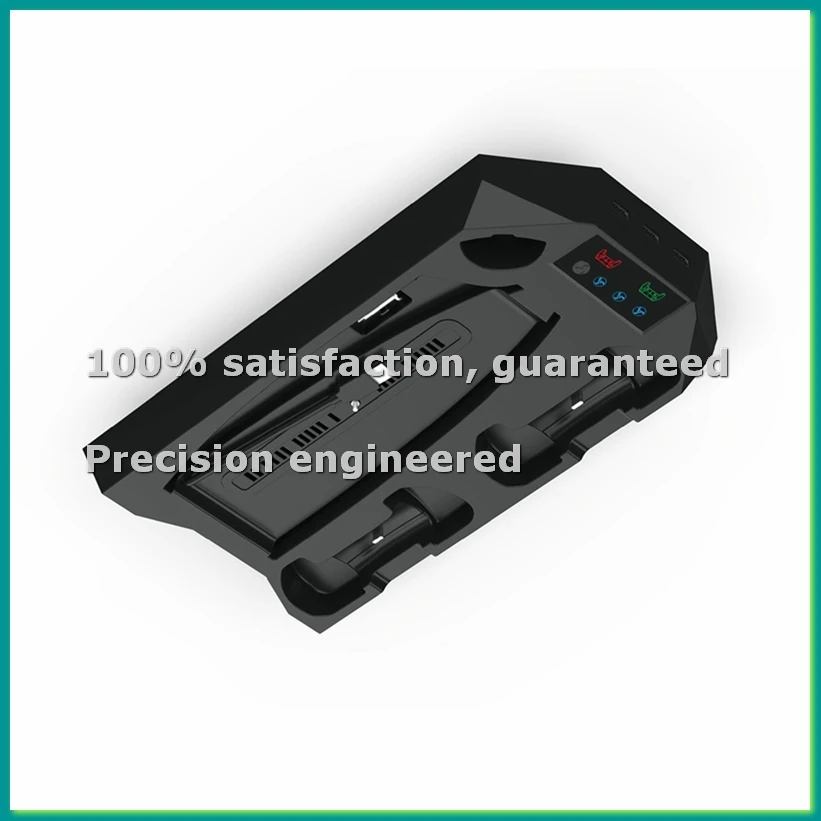 

Игровая подставка с эффективным теплоотводом, двойная функция, контроллер для аксессуаров, черный -BCBW